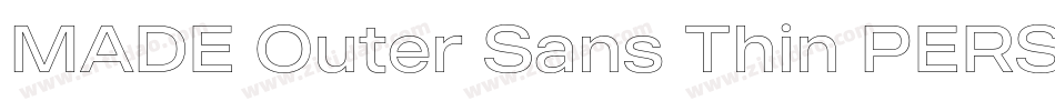 MADE Outer Sans Thin PERSONAL USE字体转换